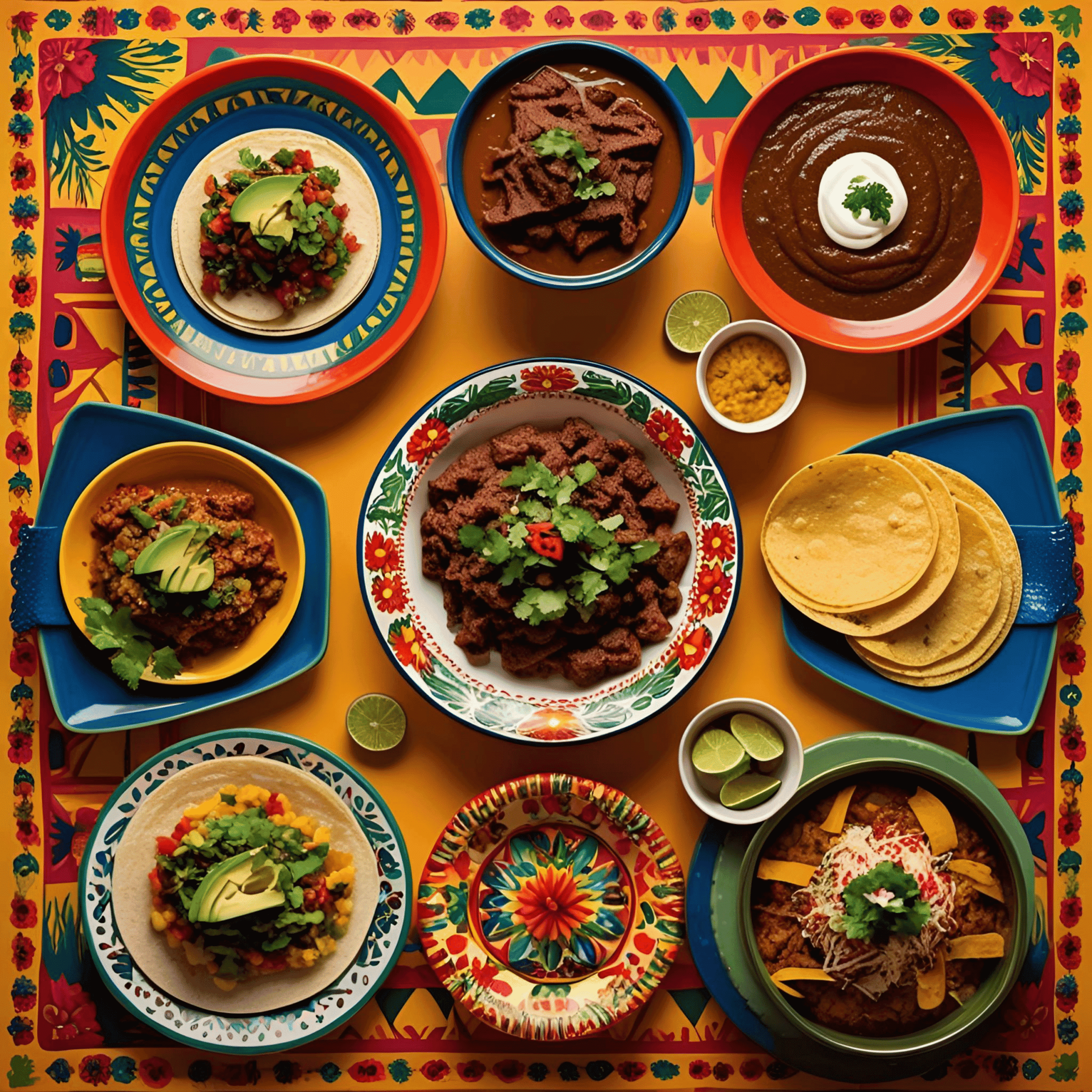 Delicious traditional Mexican heritage cuisine featuring six irresistible dishes prepared quickly and beautifully plated.